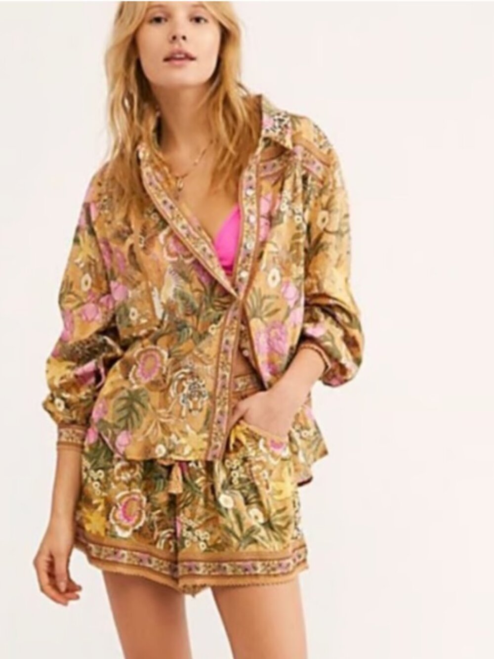 ✨ Free People x Spell & The Gypsy Jungle Button Down Blouse ✨ Large